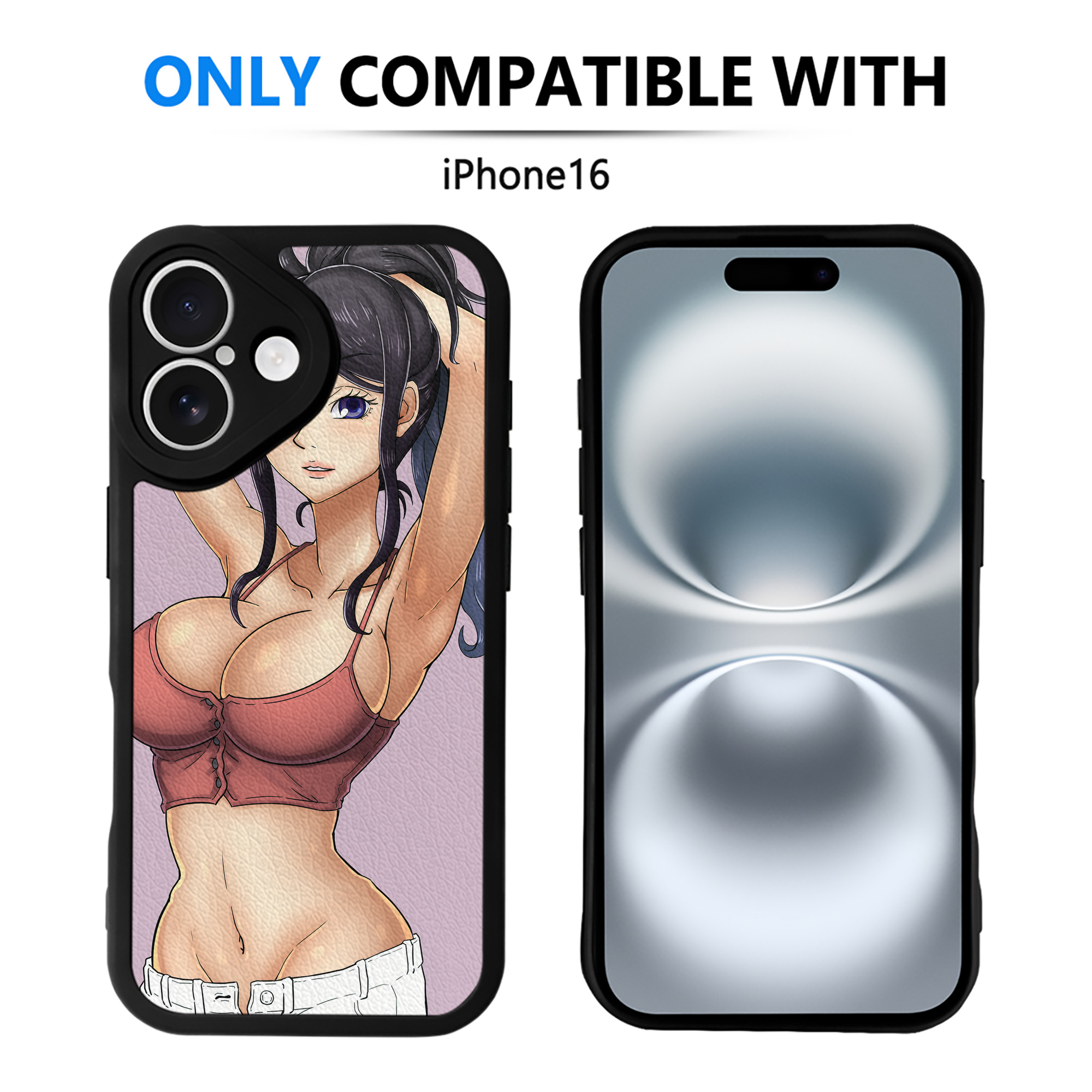 （画像用） ワンピース ONE PIECE 【iPhone 16シリーズ対応】シリコンスマホケース（レザー調） 材質：シリコン